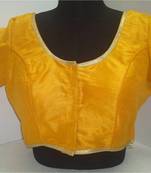Dupion Silk Saree Blouse  X193Y Yellow Muhenaera Presents Vamas Designer Collection