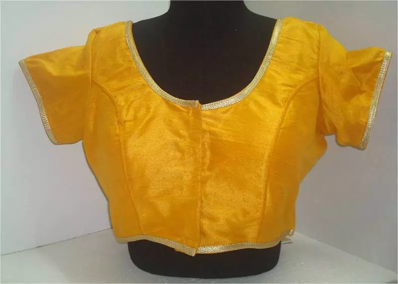Dupion Silk Saree Blouse  X193Y Yellow Muhenaera Presents Vamas Designer Collection