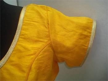 Dupion Silk Saree Blouse  X193Y Yellow Muhenaera Presents Vamas Designer Collection 3
