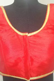 Dupion Silk Saree Blouse  X193R Red Muhenaera Presents Vamas Designer Collection