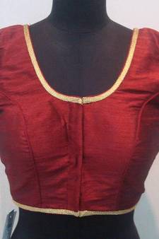 Dupion Silk Saree Blouse  X193M Maroon Muhenaera Presents Vamas Designer Collection