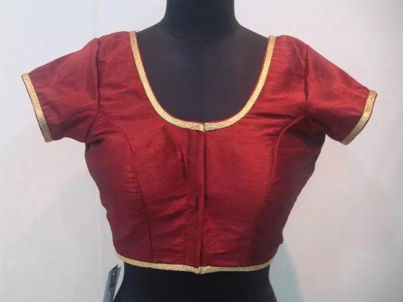 Dupion Silk Saree Blouse  X193M Maroon Muhenaera Presents Vamas Designer Collection