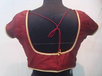 Dupion Silk Saree Blouse  X193M Maroon Muhenaera Presents Vamas Designer Collection 2