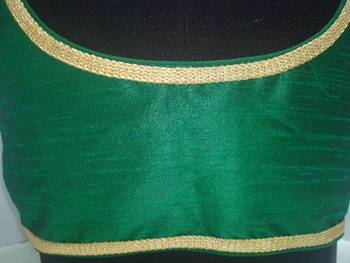 Dupion Silk Saree Blouse X193G Green Muhenaera Presents Vamas Designer Collection 3