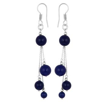 Blue Jade Drop Earrings For Women 1