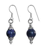 Dayed Lapis Lazuli Beads Dangle Earrings