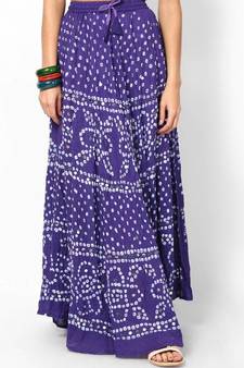 bandhej hand Work Cotton Long Skirt