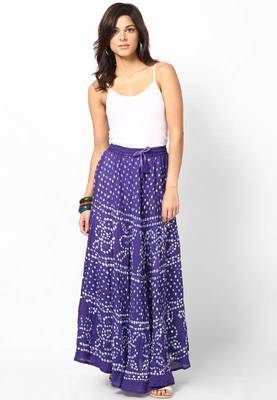 bandhej hand Work Cotton Long Skirt 2