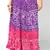 pink Purple Bandhej hand Work Skirt