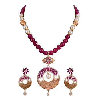 Red pearl necklace-sets 1