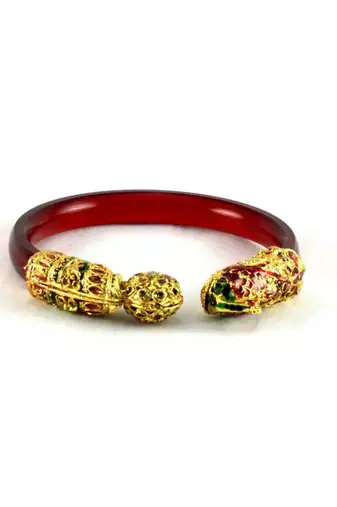 Striking  Bangles Kara Trans Red
