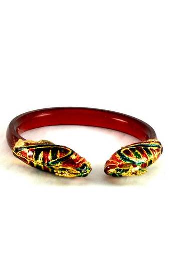 Trendy  Bangles Kara Trans Red