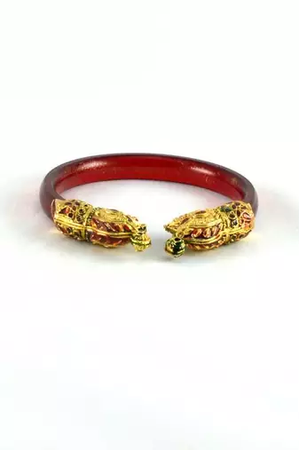 Fashionable Bangles Kara Trans Red