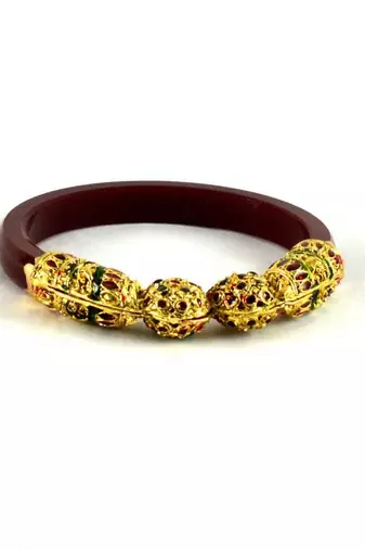 Beautiful  Bangles Kara Colour Maroon