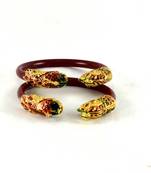 Acrylic Stretchable Bangles  Colour Red
