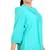 Turquoise printed  georgette tops