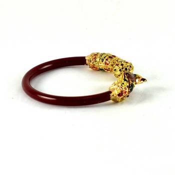 Lovely Stretchable Bangles Kara Colour Red 2