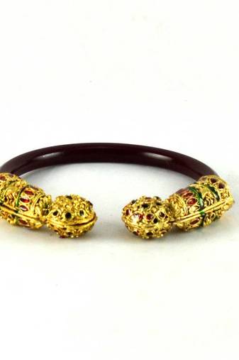 Designer Stretchable Bangles Kara Colour Maroon