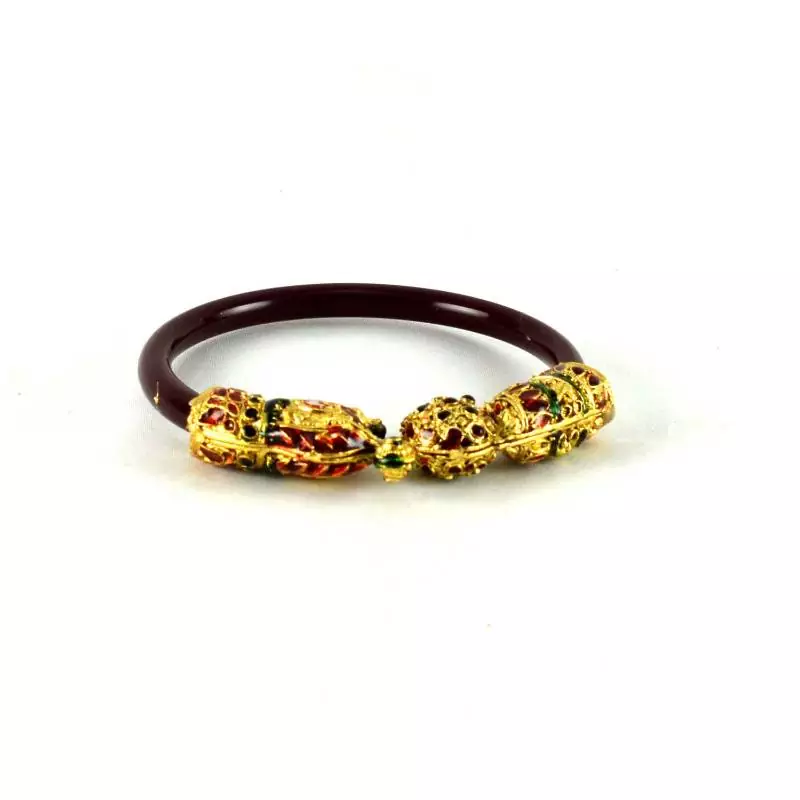 Trendy Stretchable Bangles Kara  Colour Maroon
