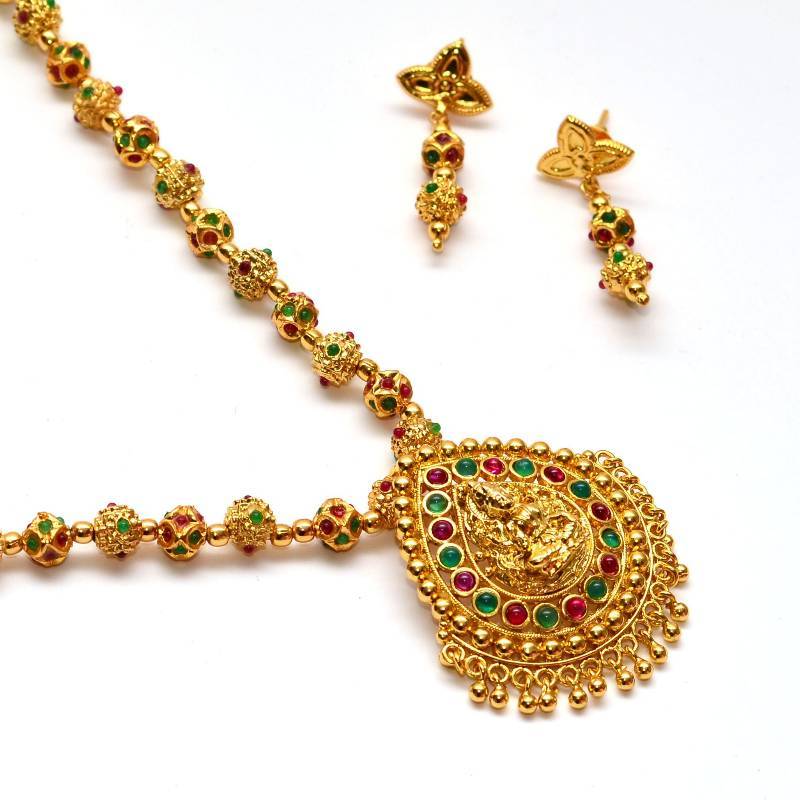 Anvi's droplet shaped lakshmi pendent 