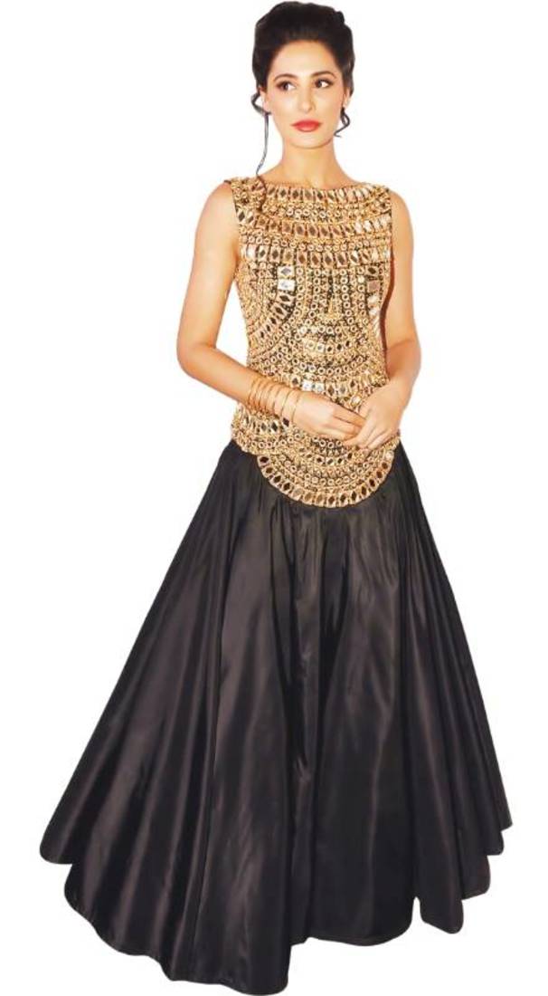 Get this amazing Nargis Fakhri ethnic black dress 
