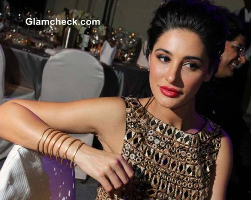 Get this amazing Nargis Fakhri ethnic black dress 