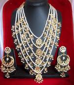 Kundan Rani Haar Jadau Bridal Gold Plated Necklace Earring  Set
