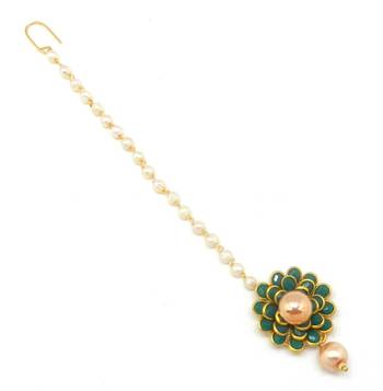 Green Stone Maang Tikka 1