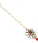 Red Stone Maang Tikka