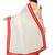 White plain cotton silk saree with blouse