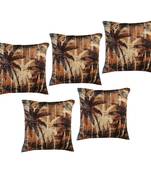 Multicolor printed cushion cover set of five