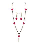 Bright Round Shaped Dyed Quartzite Necklace Set For Women