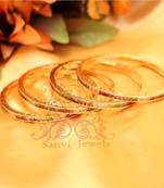 Multicolour Gold Plated Semi Precious Bangles