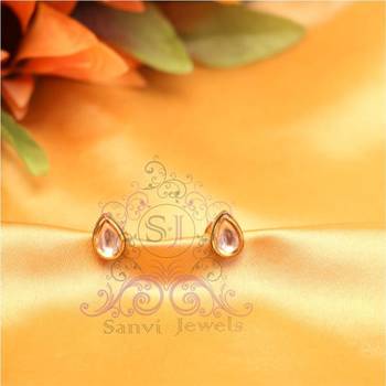 Pear Shaped Kundan Studs 1