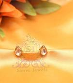 Pear Shaped Kundan Studs