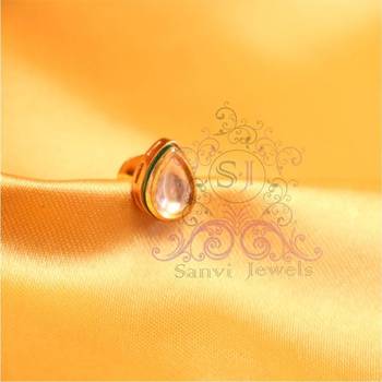 Pear Shaped Kundan Studs 2