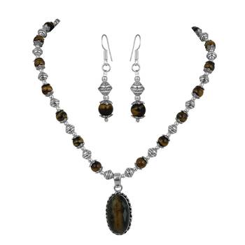 Tiger Eye Necklace Set With Assorted Pendants 1