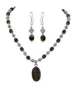 Tiger Eye Necklace Set With Assorted Pendants