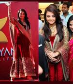 Aishwarya Rai In Maroon Velvet Anarkali Suit