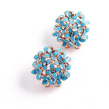 Blue cubic zirconia earrings 1