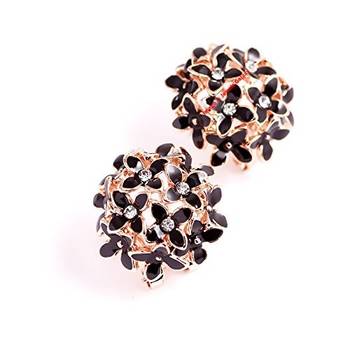 Black cubic zirconia earrings 1
