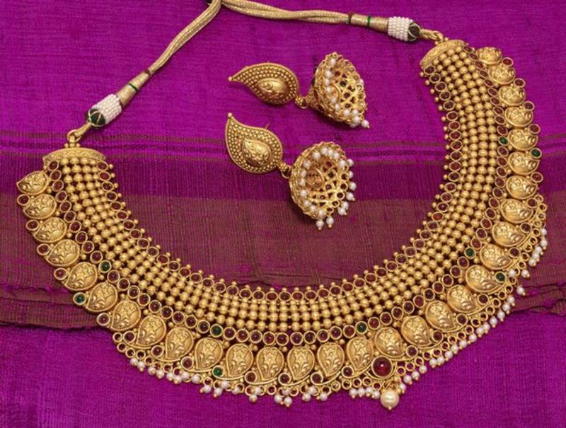 Gold Plated Copper southindianjewellery Alankruthi 1742045