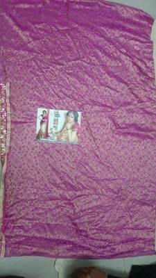 Maroon embroidered georgette saree with blouse 3