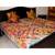 Brocade Square Pattern Bed Set  Green Border