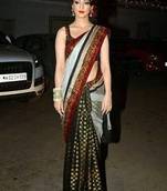 Sandeepa Dhar Indian traditional bollywood saree, designer saree, party wear saree, facny saree.