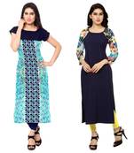 multicolor printed crepe stitched kurti
