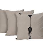 Set Of 3 Woolen Embroidered Cushion Cover