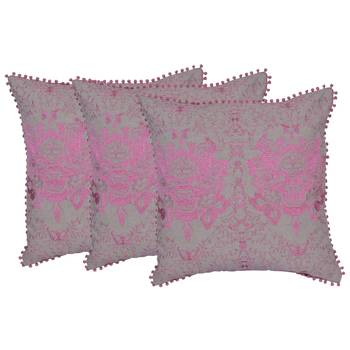 Set Of 3 Cotton Cushion Cover 1