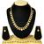 White moti and crystal designer mala necklace with earring set partywear