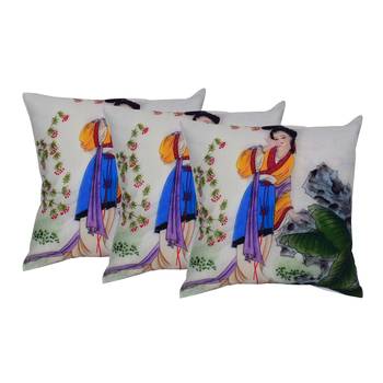 Set Of 3 Cotton Cushion Covers 1